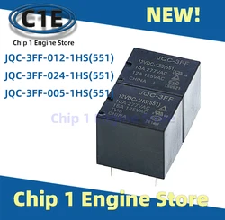 5PCS HF-JQC-3FF-012-1HS(551)  JQC-3FF-024-1HS(551) JQC-3FF-005-1HS(551) normally open 4pin relay