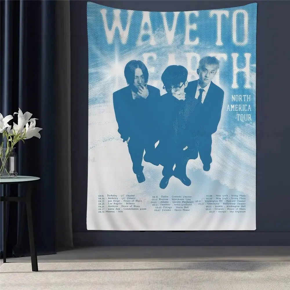 

EPC Wave To Earth Anime Tapestry Hippie Flower Wall Carpets Dorm Decor Cheap Hippie Wall Hanging