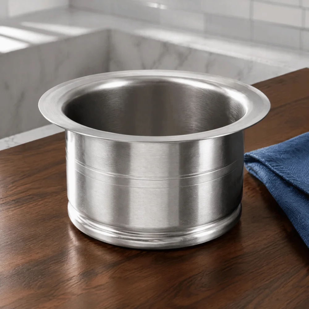 Durable Stainless Steel Extended Sink Flange Silver Deep Garbage Disposal Flange Kitchen Sink Flange Sink Installation