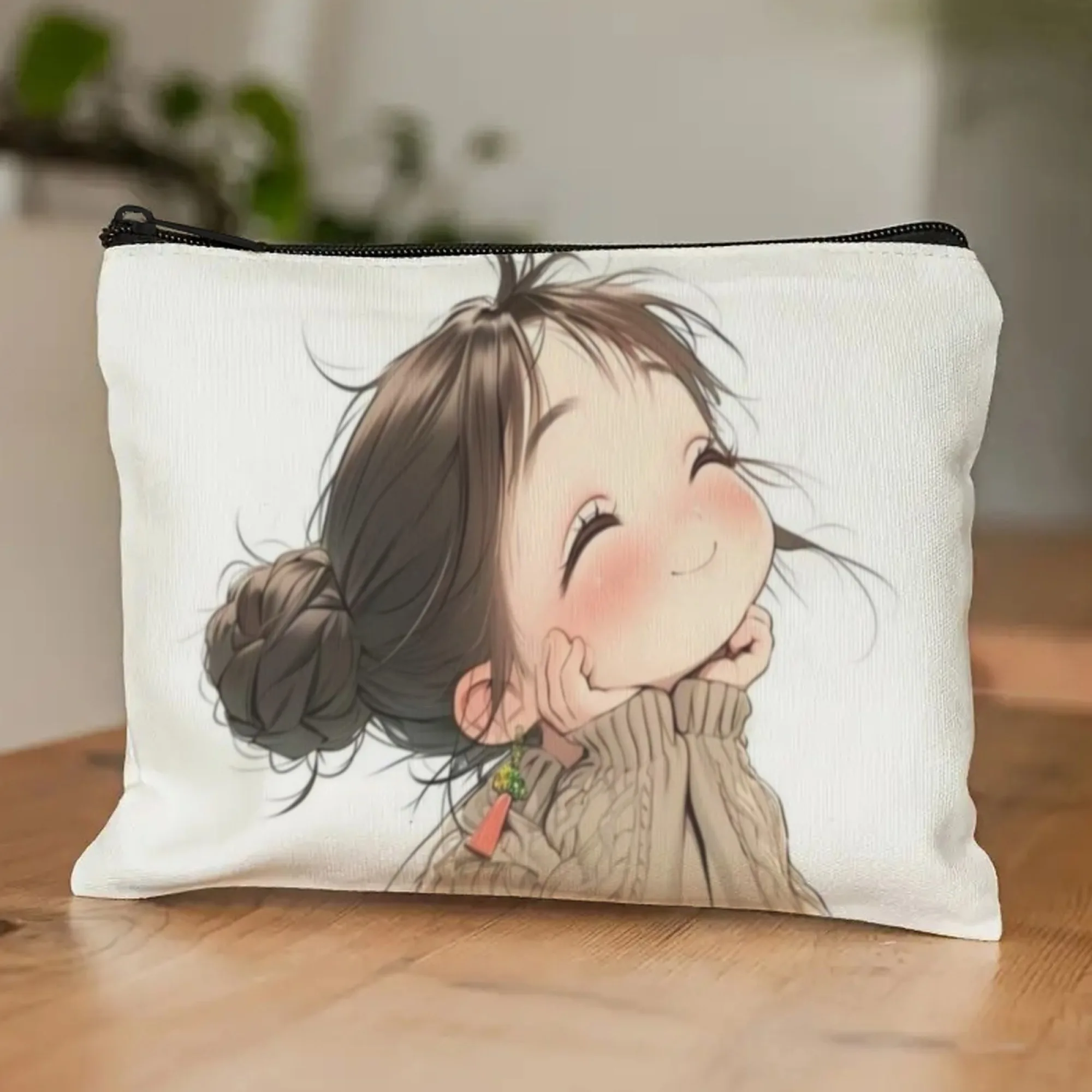 New Hot Sale Lovely girl Print Makeup Bag Cosmetic Storage Wash Bag Lipstick Skincare Product Storage Pouch Birthday Gift - Image 5
