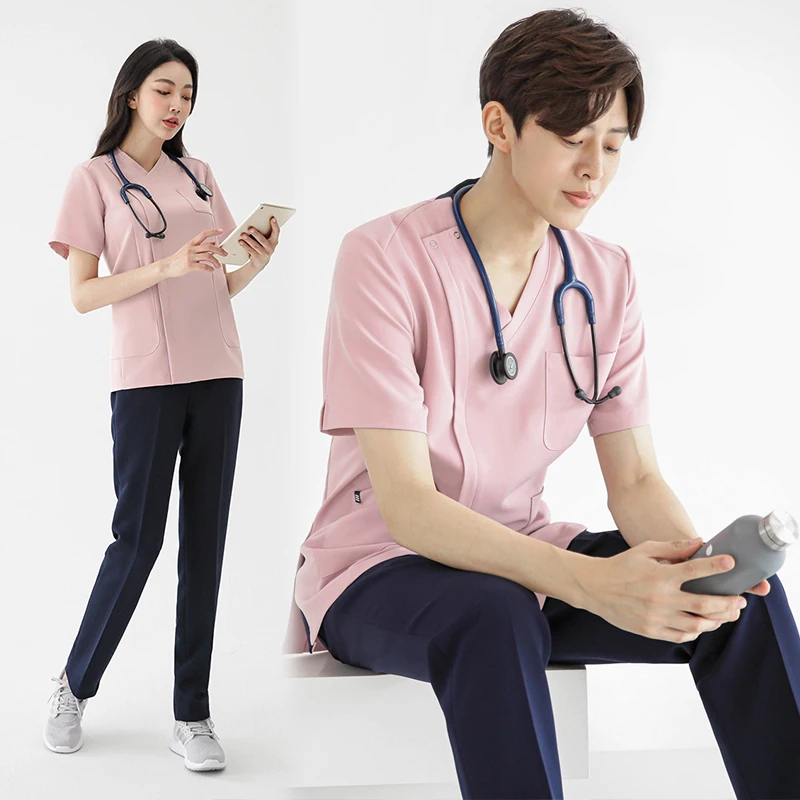 

Korean Style Surgical Scrub Set Men's Separate Isolation Handwashing Clothes Dental Orthodontic Medical Pet Hospital Uniform