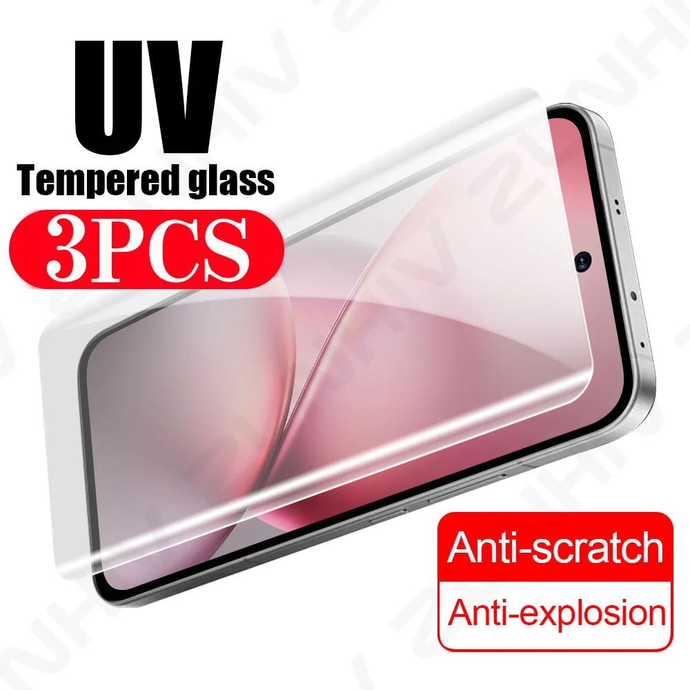 3Pcs UV Tempered Glass Protective Film for vivo X200 Pro X100 Ultra X90 Smartphone Screen Protector X80 X60 S20 S19 S18 S17 Pro