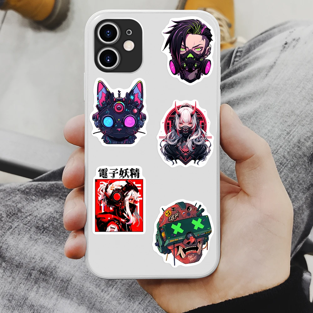Cyberpunk Avatar máscara pegatinas arte tatuaje DIY juguetes regalo álbum de recortes diarios basura portátil equipaje botellas decorativas impermeables