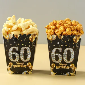 Geburtstags-, Schwarz- und Gold -Pipeline -Box, Erwachsene, 18 21 30 40 50 50 60 Jahre, 6 Stücke 8 Hauptverkäufe 60 -jähriges Souvenir - №7