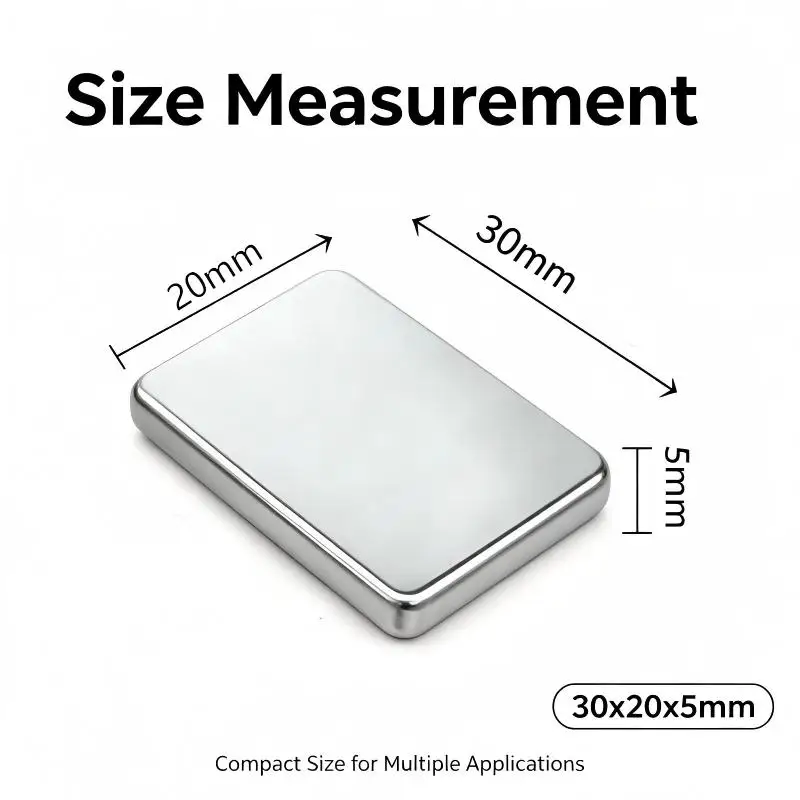 N35 30x20x5mm Block NdFeB Neodymium Rare Earth Permanent Magnet for Model Making DIY Projects Assembly Fixing Handmade Crafts