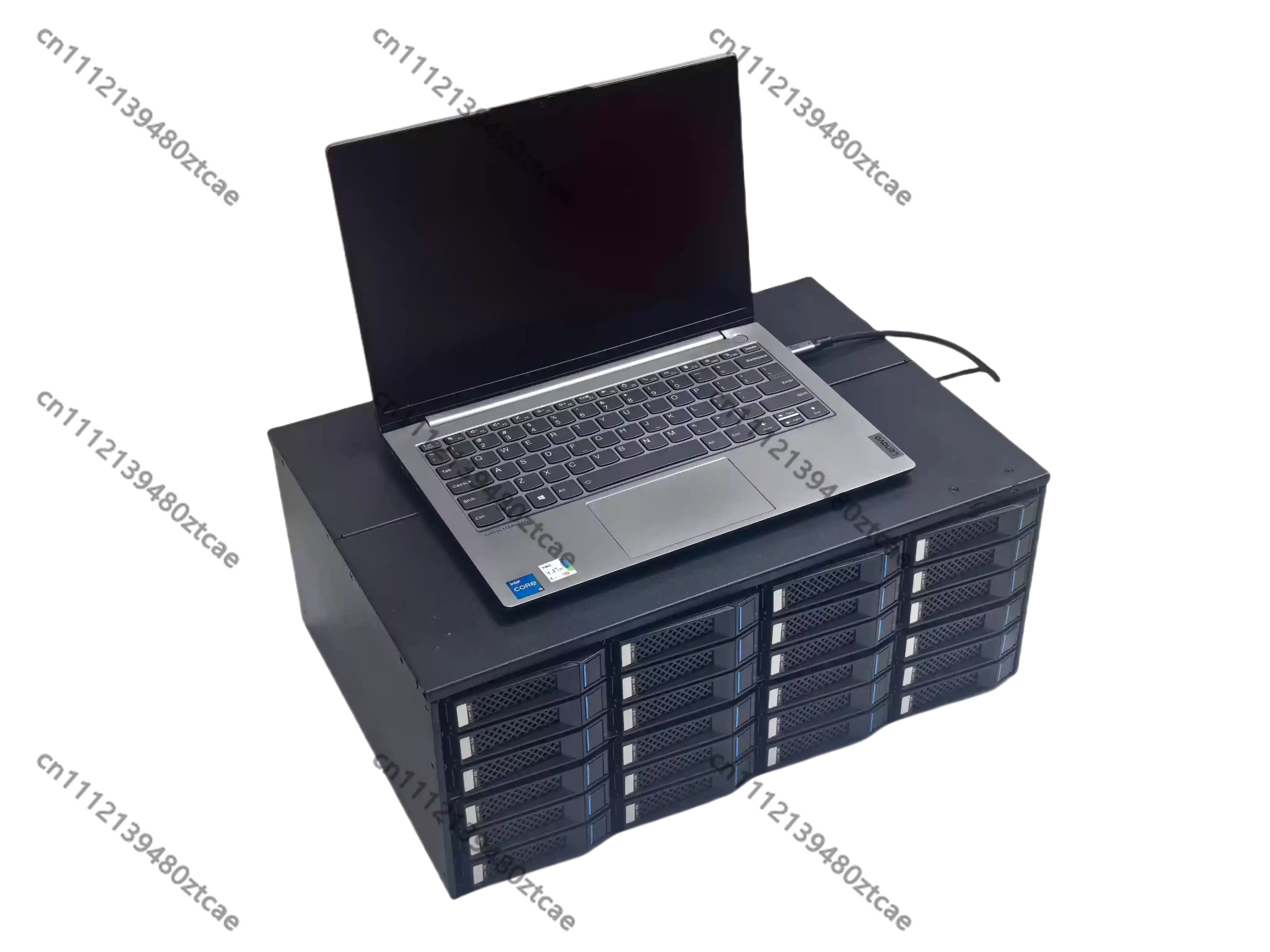 M424 Metal 24 Bay 22G JBOD Storage Chassis Built-in PSU Thunderbolt3 Thunderbolt4 USB4 DIY NAS Enclosure