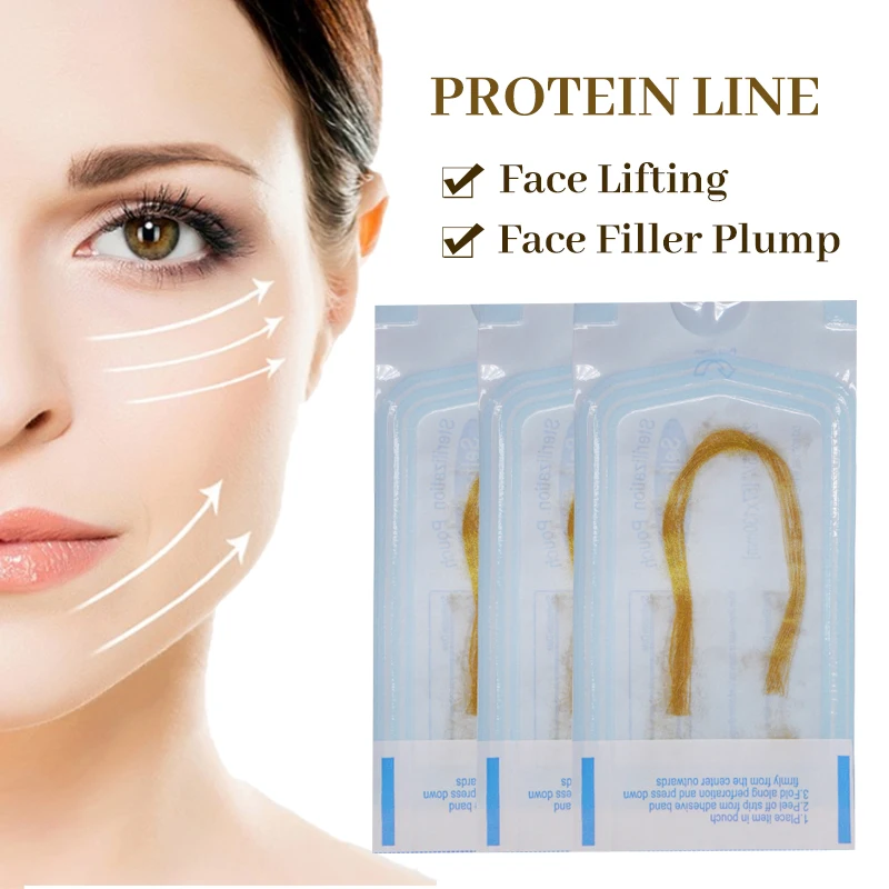 No Neddle Anti Aging Thread Lifting sbiadisce la linea del viso intagliato Gold Essence Protein Skin absorted Lines rughe rimuovi la cura della pelle