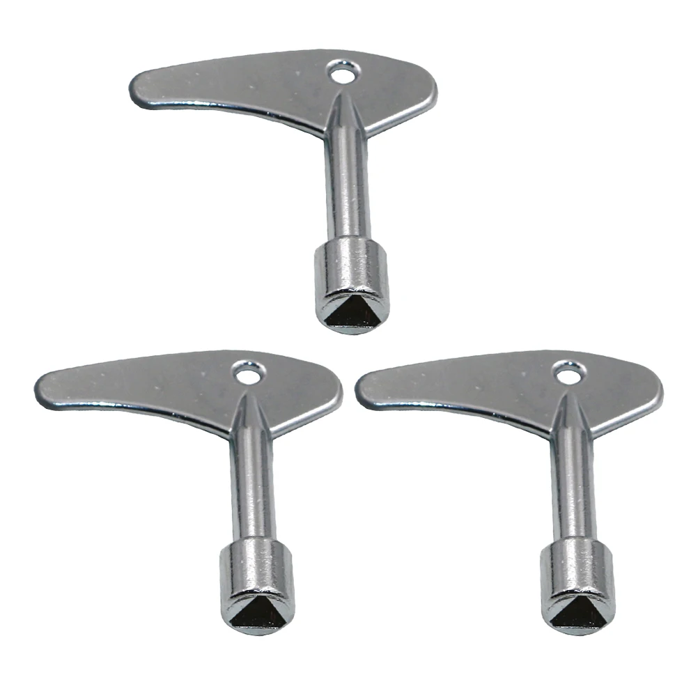 3pcs Triangle High-Quality Metal Water Key Sturdy Disassembling Tool Elevator Lightweight Compact Comfortable Handle Use For