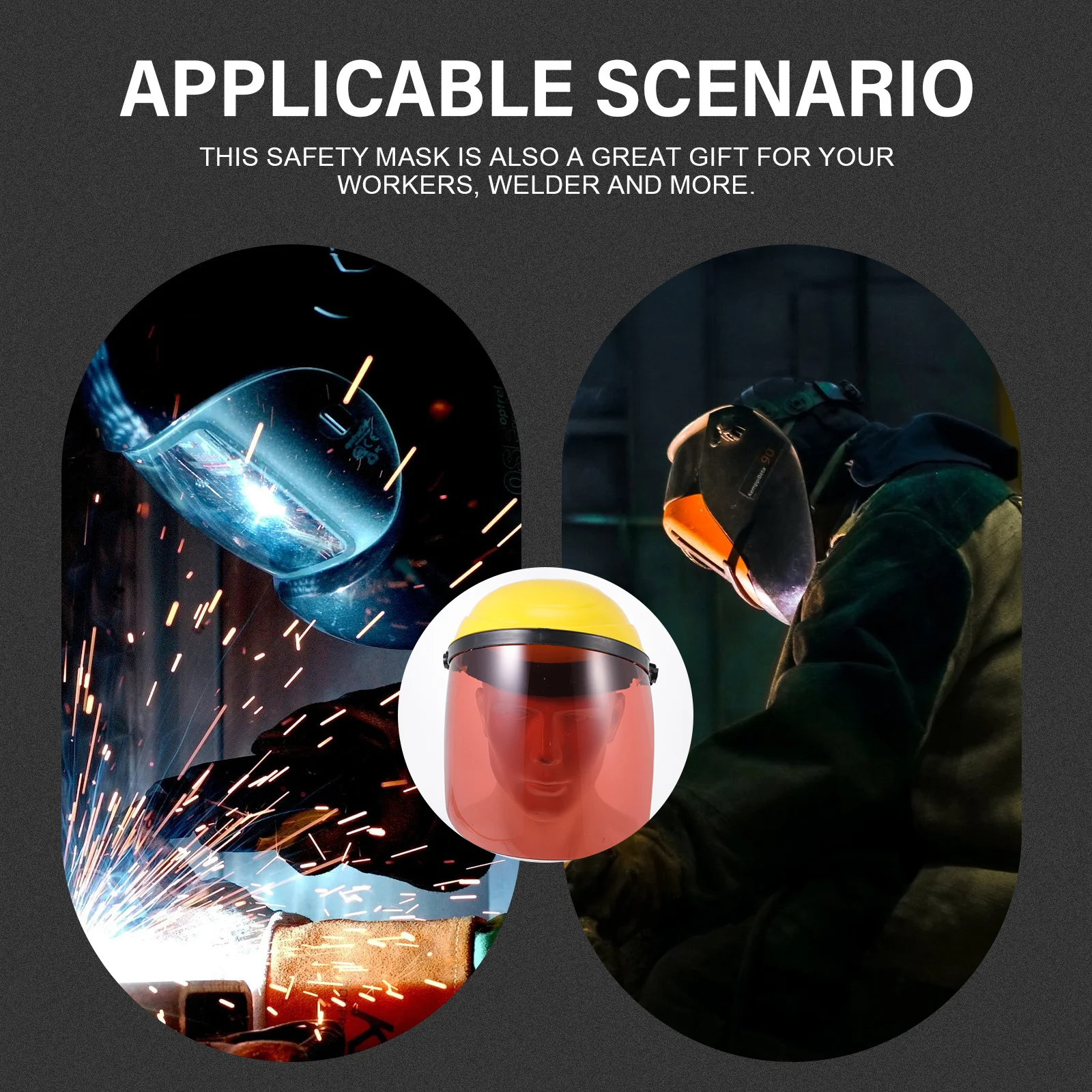 

1Pcs Welding Head Mounted Safety Mask Protective Cover for Grinding and Welding Full Face Grinding Shield