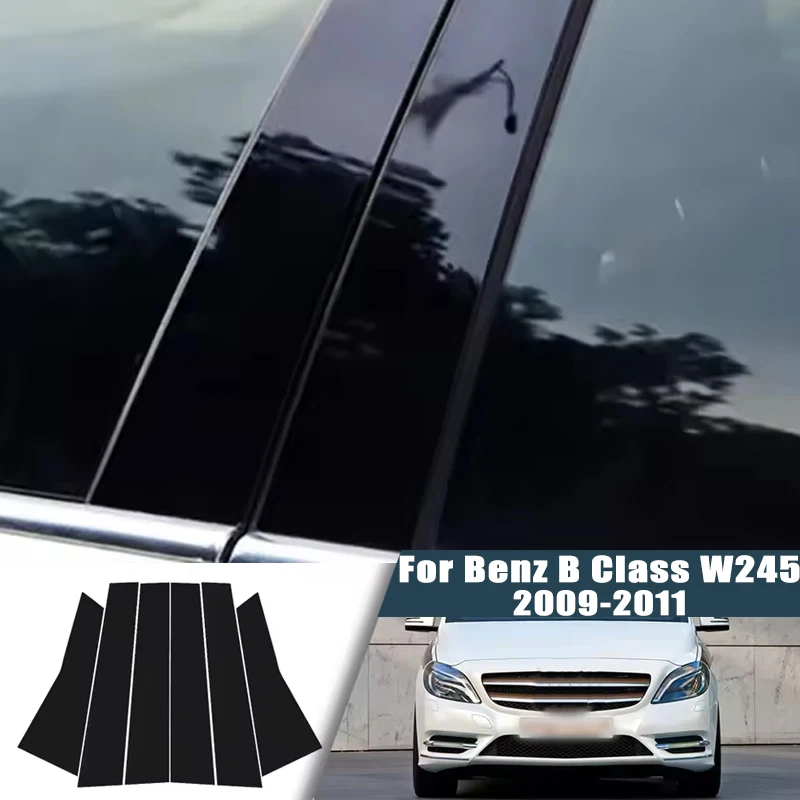 

For Mercedes Benz B Class W245 2009-2011 2010 Window Center Pillar Film Trim Cover B C Posts Sticker Column Car Accessories
