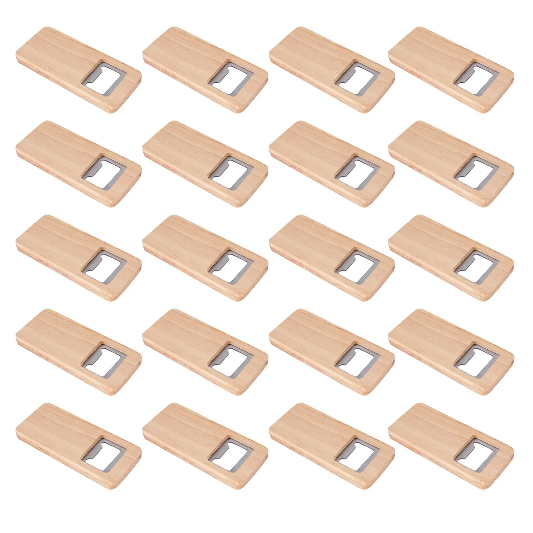SLQZT 20 pezzi apribottiglie in legno con manico in legno cavatappi apribottiglie in acciaio inossidabile accessori da cucina per bar regalo