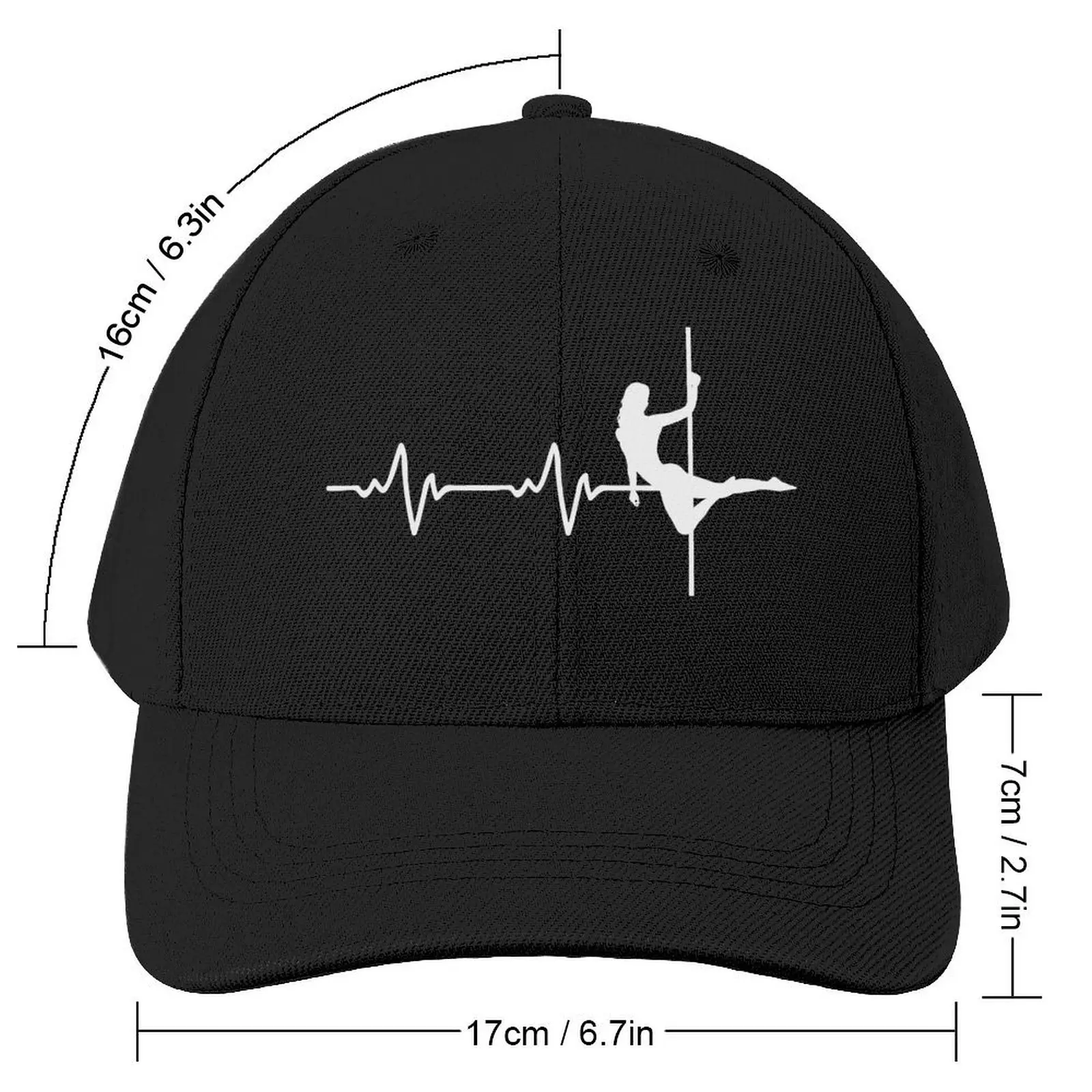 Heartbeat Pole Dance Pole Fitness Baseball Cap Sports Cap Dropshipping Golf Hat Golf Hat Man For Girls Men's