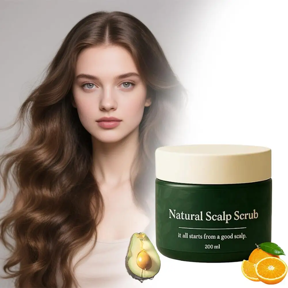 

200ml Natural Scalp Scrub Long-lasting Moisturizing Nourishing Deep Cleansing Oil Control Refreshing Gentle Hair Care