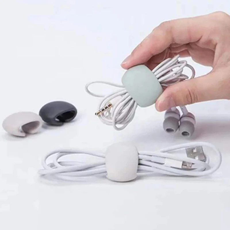 4 Pcs Charge Cable Organizer Protectors Travel Data Cord Clip Decoration Earphone Charging Cables Storage Buckle