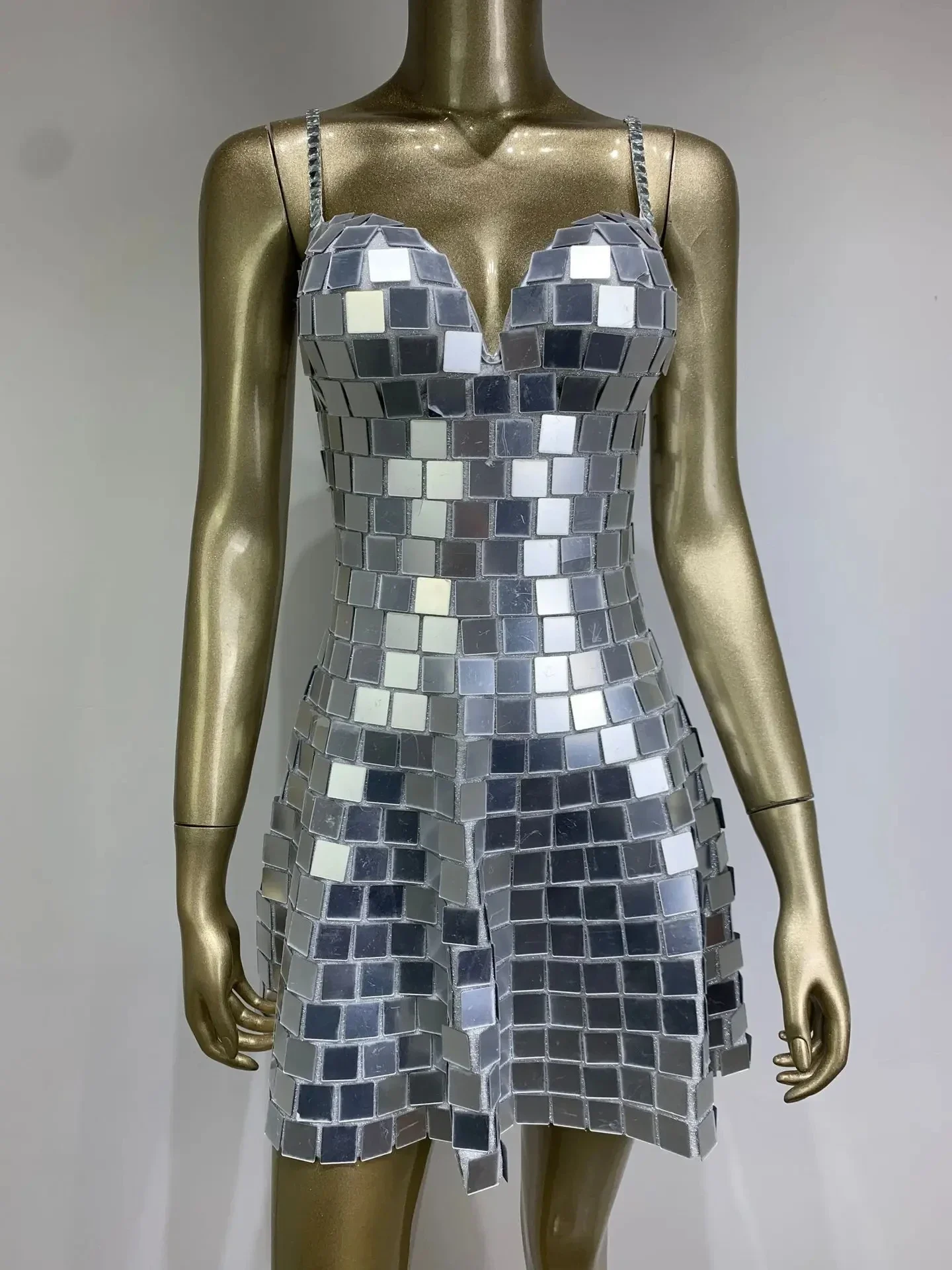 

Classical Cross-Border Mirror Sequines Dress Street Style A Dress Shiny Stage Performance Outfit