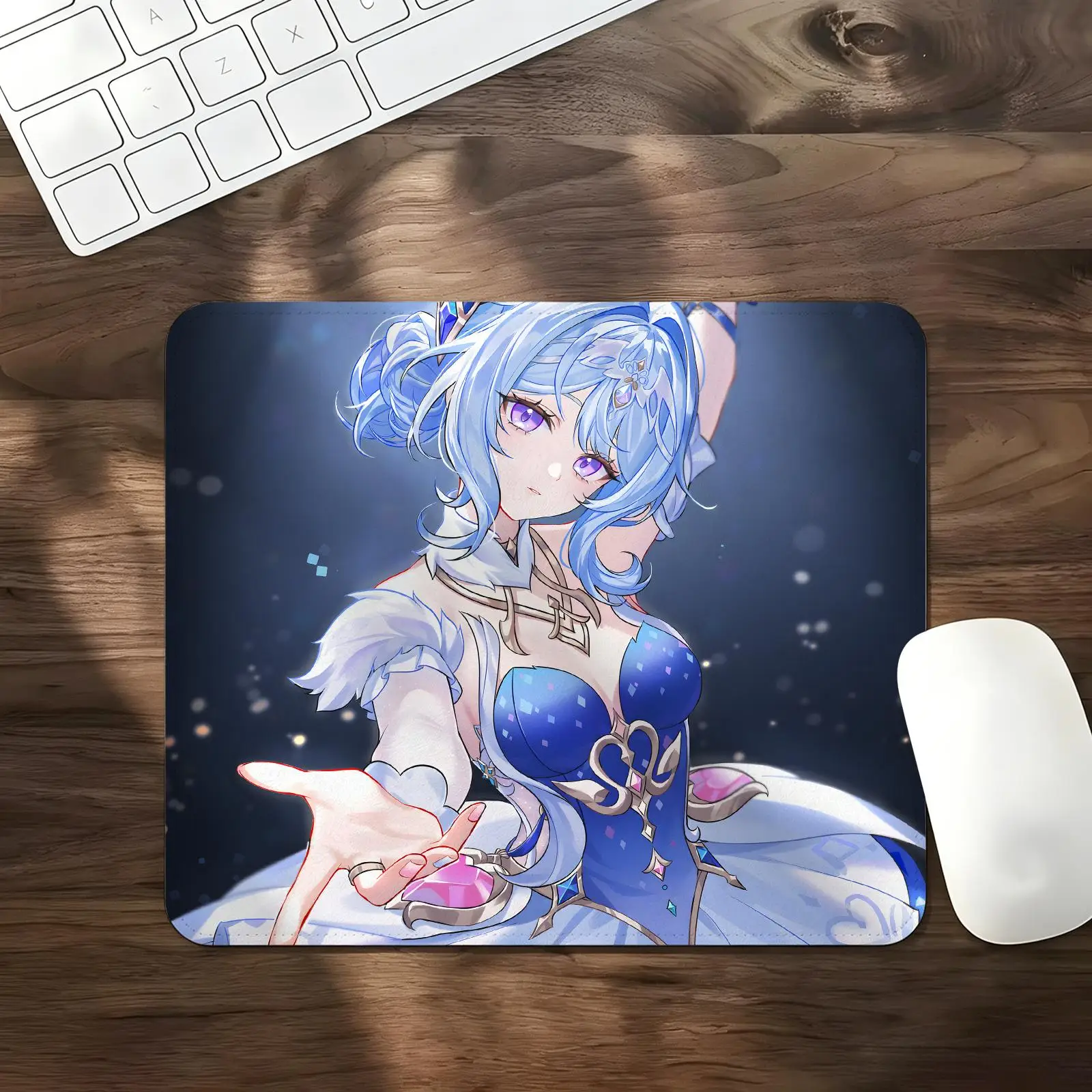 Mouse Pad Regular gaming mouse pad Genshin Impact Odette Office mouse pad Laptop desk mat Stitched edge S/M/L size mouse pad