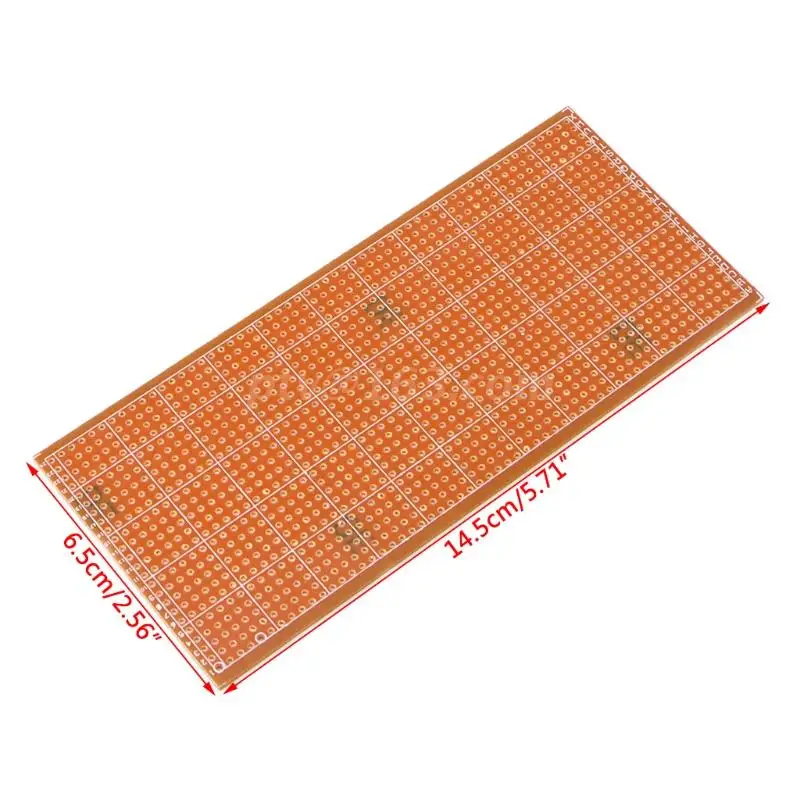 5Pcs 6.5x14.5cm Stripboard Veroboard Uncut PCB Platine Single Side Circuit Board dropship