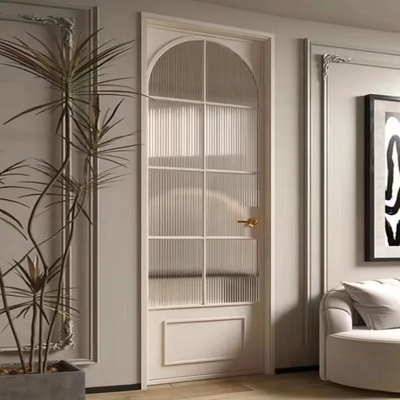 French Retro Iron Door Glass Bathroom Minimalist Flat Bedroom Box Kitchen Decorative Door for Home Improvement
