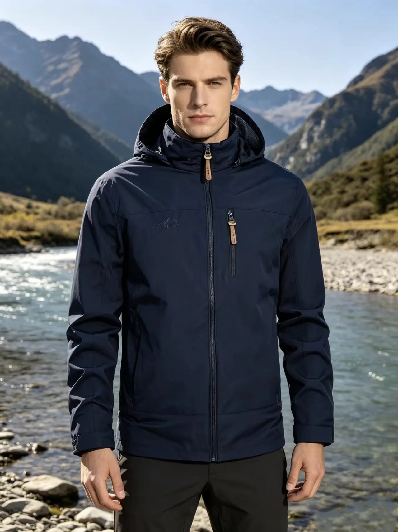 

Men's Lightweight Oversize Waterproof Raincoat Hooded Windproof Climbing Jacket for Outdoor Sports And Hiking Gear