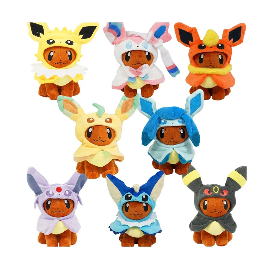 البوكيمون أفخم دمية الشكل لعب الأطفال 20 سنتيمتر هدية فتاة Eevee Vaporeon Jolteon Flareon Espeon Umbreon Leafeon Glaceon Sylveon