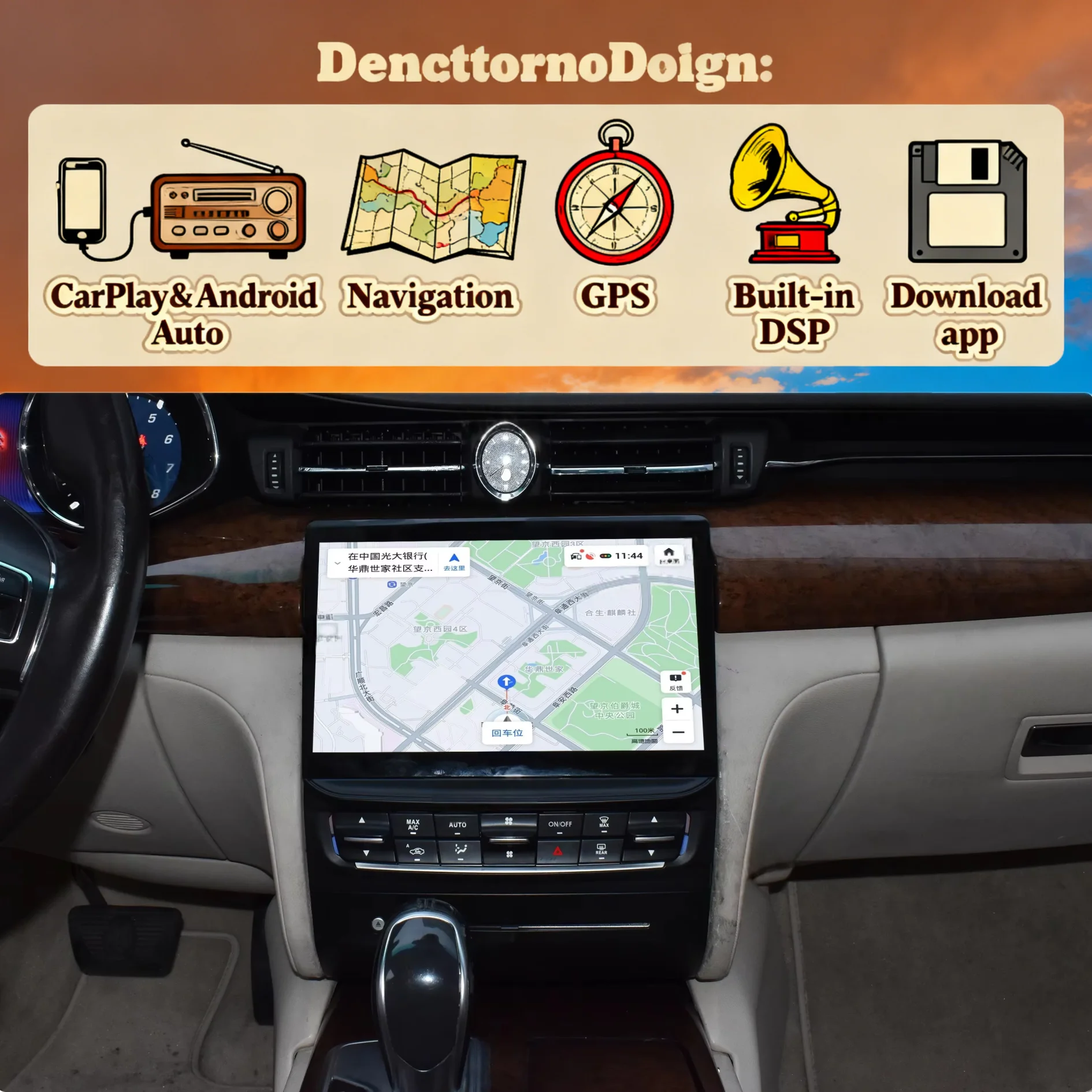 

10.5 inch Android CarPlay GPS Navigation 4G WiFi RDS For Maserati Quattroporte 2013-2020 Stereo Car Multimedia Player Car Radio