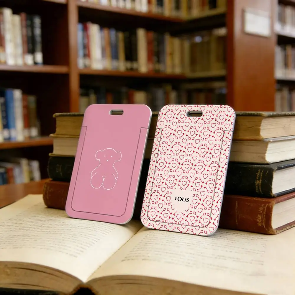 FASHION brand T-TOUS-S  Card holders with lanyards are suitable for work IDs, bus cards, student IDs, ideal gifts for friends.