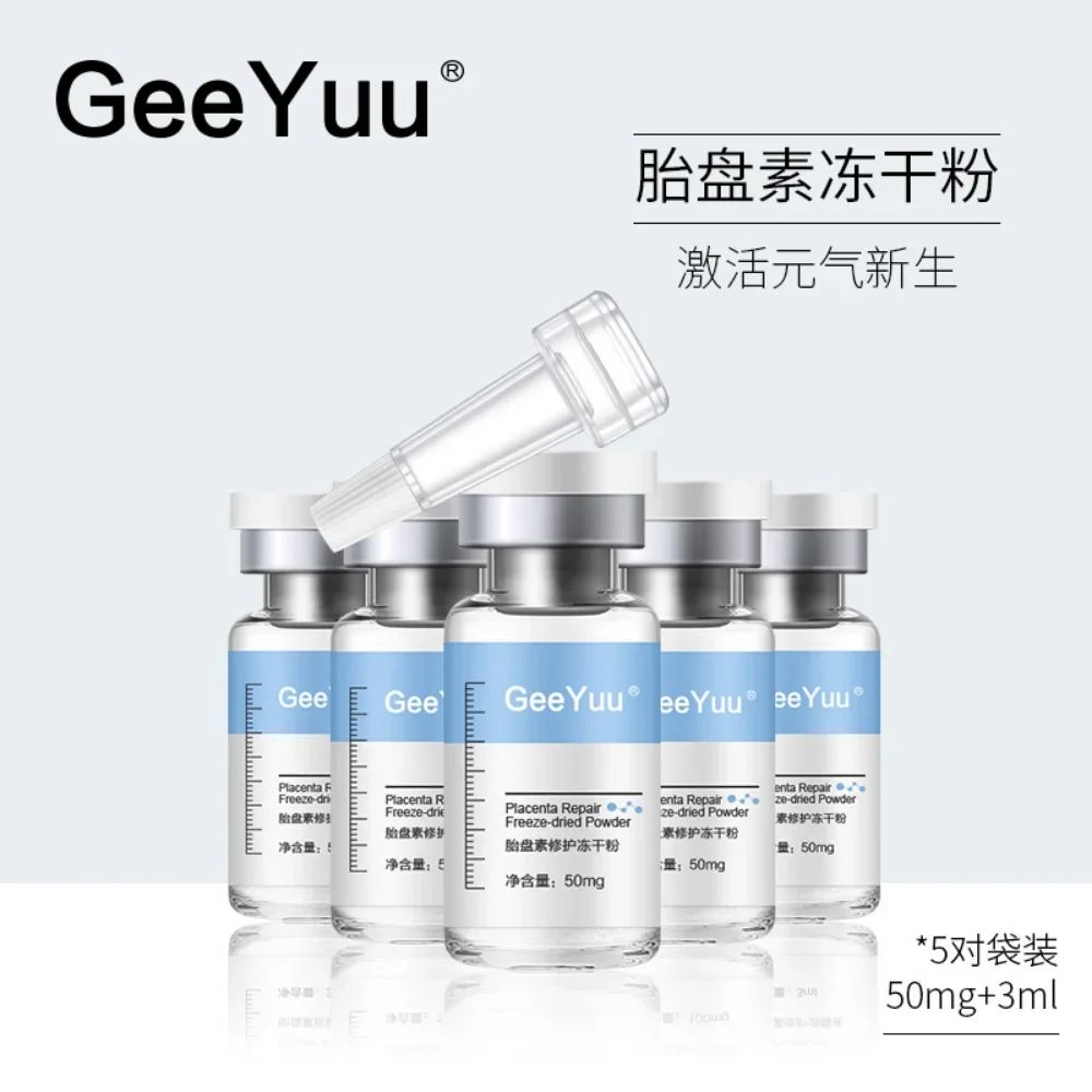 

Sheep Placenta Face Serum 5pairs Oligopeptide-1 Acne Treatment Freeze-Dried Powder Repair Shrink Pores Anti-Wrinkle Facial Serum