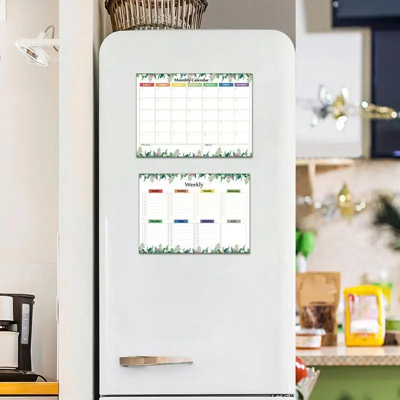 

Calendar Magnets For Fridge Set Of 3 Monthly Family Calendar With Markers And Erasers Monthly Weekly And Daily Planners Planning