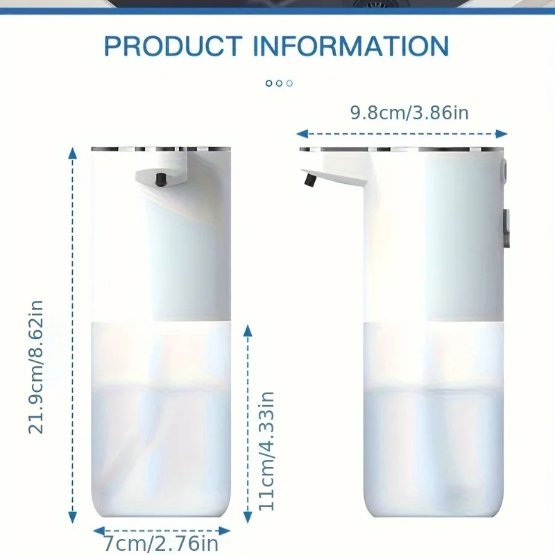 380ml dispensador de sabão de espuma automático engrenagem sensor infravermelho usb recarregável desinfetante dispensador fixado na parede ipx6