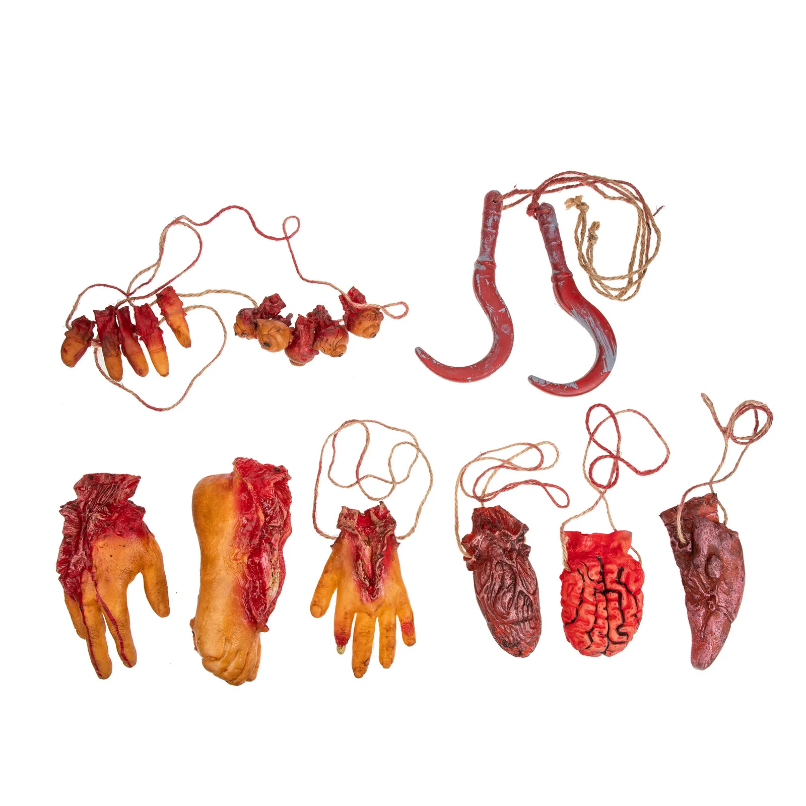 

Halloween Organ Supplies Body Parts Hanging Props Severed Finger Party Pendants Broken Ornaments Decors Decorations