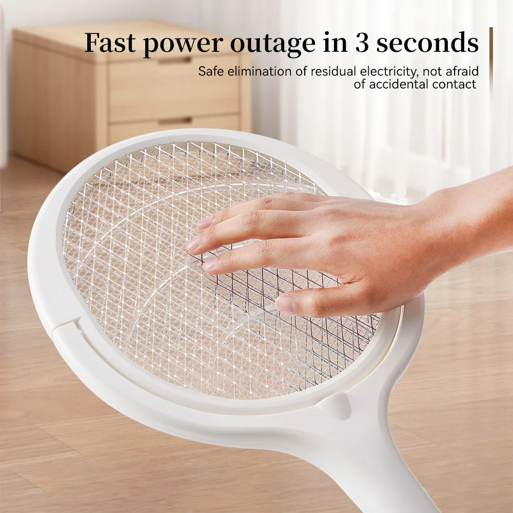 Electric Mosquito Killer 2-in-1 Fly Swatter Trap Electric Mosquito Swatter USB Rechargeable Mosquito Racket Fly Zapper For Home