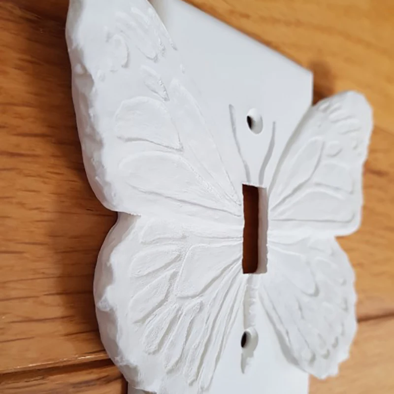 3D Butterfly Switch Cover For Single Gang Toggle Switch Butterfly Decor Print Light Switch Plate Cover Plastic Wall Plates