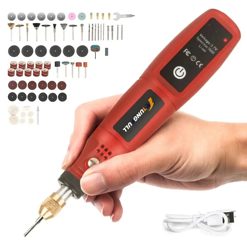 USB Cordless Mini Drill Woodworking Engraving Pen Rotary Tool Dremel Tool Cordless Drill For Jewelry Metal Glass