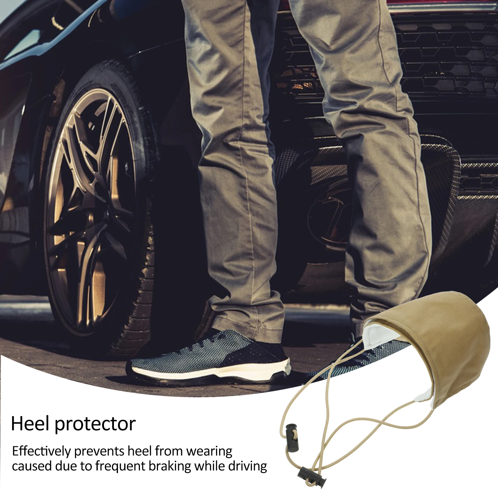 

2pcs WearResistantShoeCover DrivingHeelProtector Automotive BrakeThrottle CompatibleFlats Wedges ShoeHeelCover AntiWear