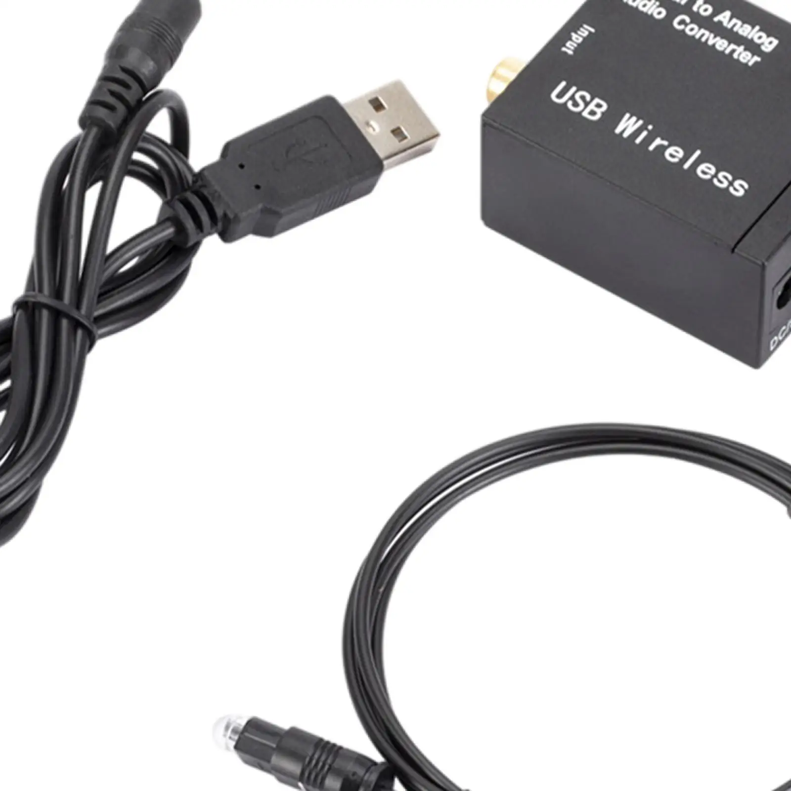 High Performance Digital to Analog Audio Converter Coaxial Toslink to RCA Adapter for Entertainment Devices