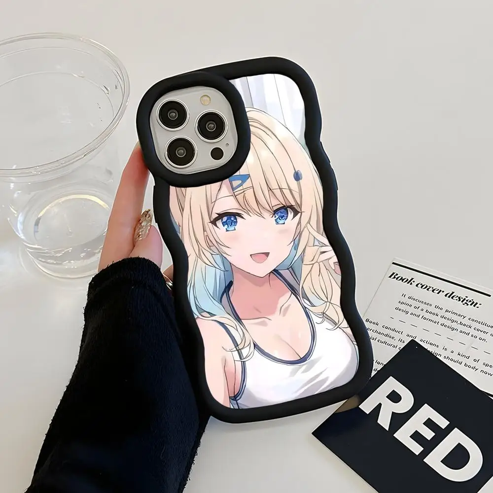 

Anime Runa Shirakawa Phone Case for iPhone 17 16 15 14 13 12 11 Air Pro Max Plus Black Soft TPU Wavy Edge Cover