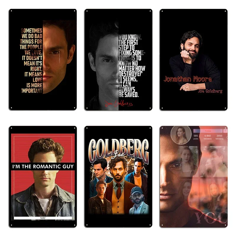 Black and white Joe Goldberg You Tv Show Quote Metal Printing Painting Cinema Create Vintage Tin Sign Poster