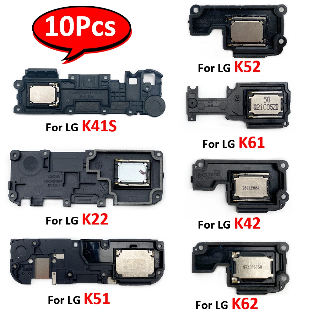 Alto-falante inferior para lg k22, k41s, k42, k50s, k51, k52, k61, k62, 10pcs