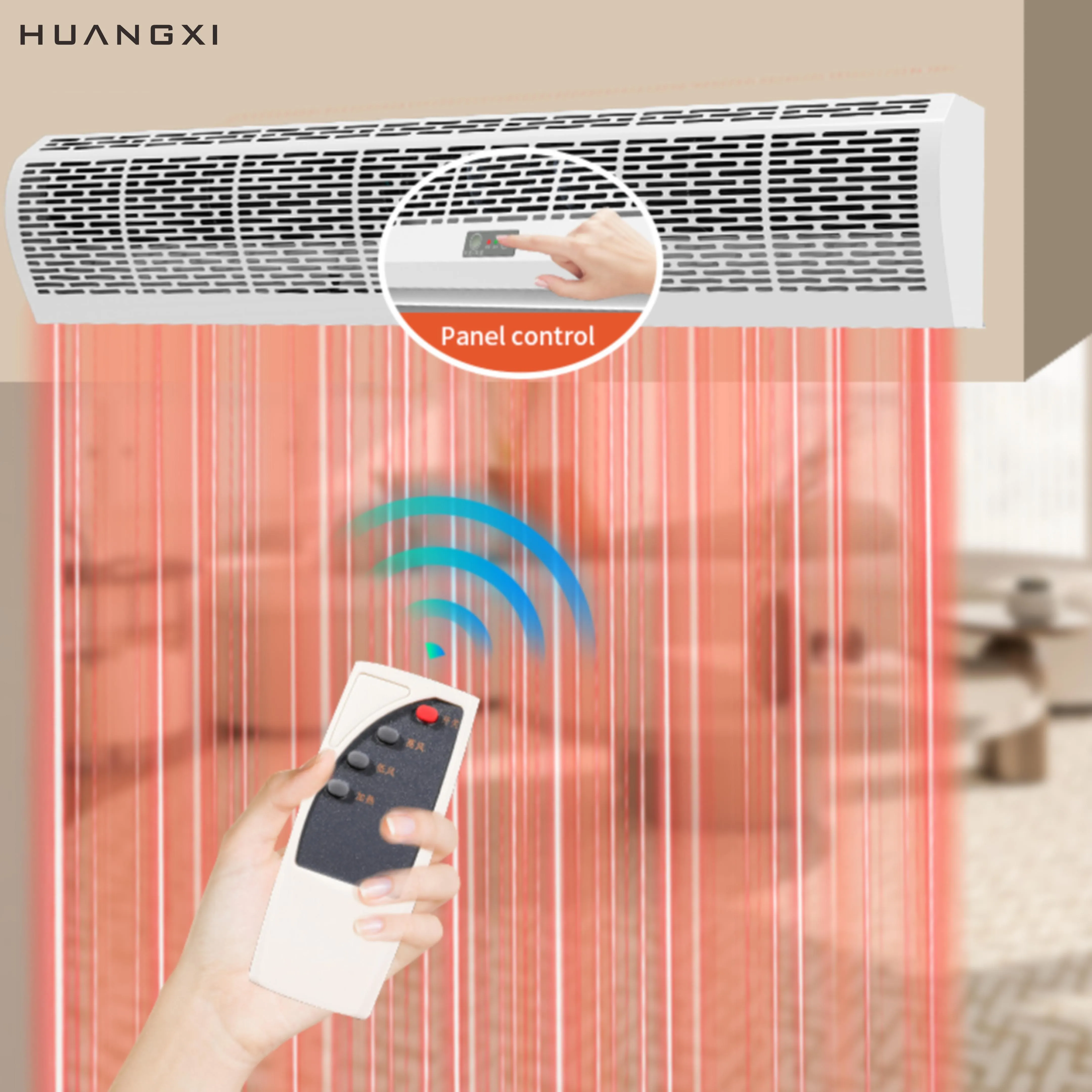 Commercial Cross Flow Air Curtain Low Noise Strong Wind Indoor Wall Mounted Door Fan for Shop Office Restaurant Barrier Pro