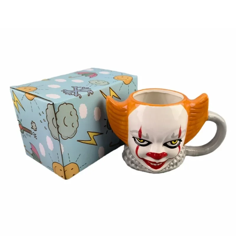 Carefully selected Halloween Exclusive Gift new 3D clown mug, Soul Night horror hood, escape room movie peripheral water cup