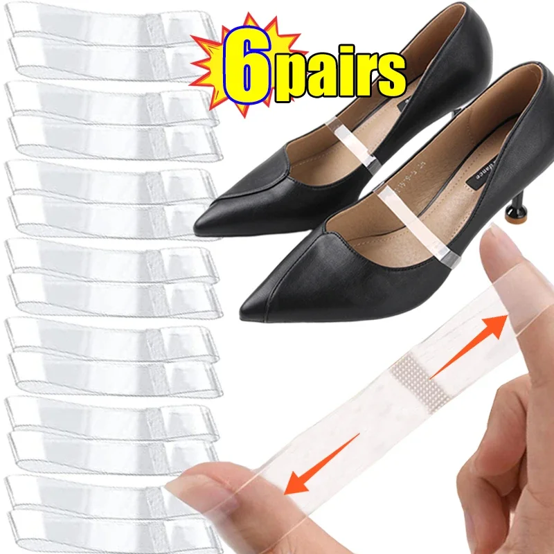 TPU High Heel Shoes Shoelaces Adjustable Anti-heel Shoes Drop Elastic Foot Protection Transparent Invisible Flexible Shoe Laces