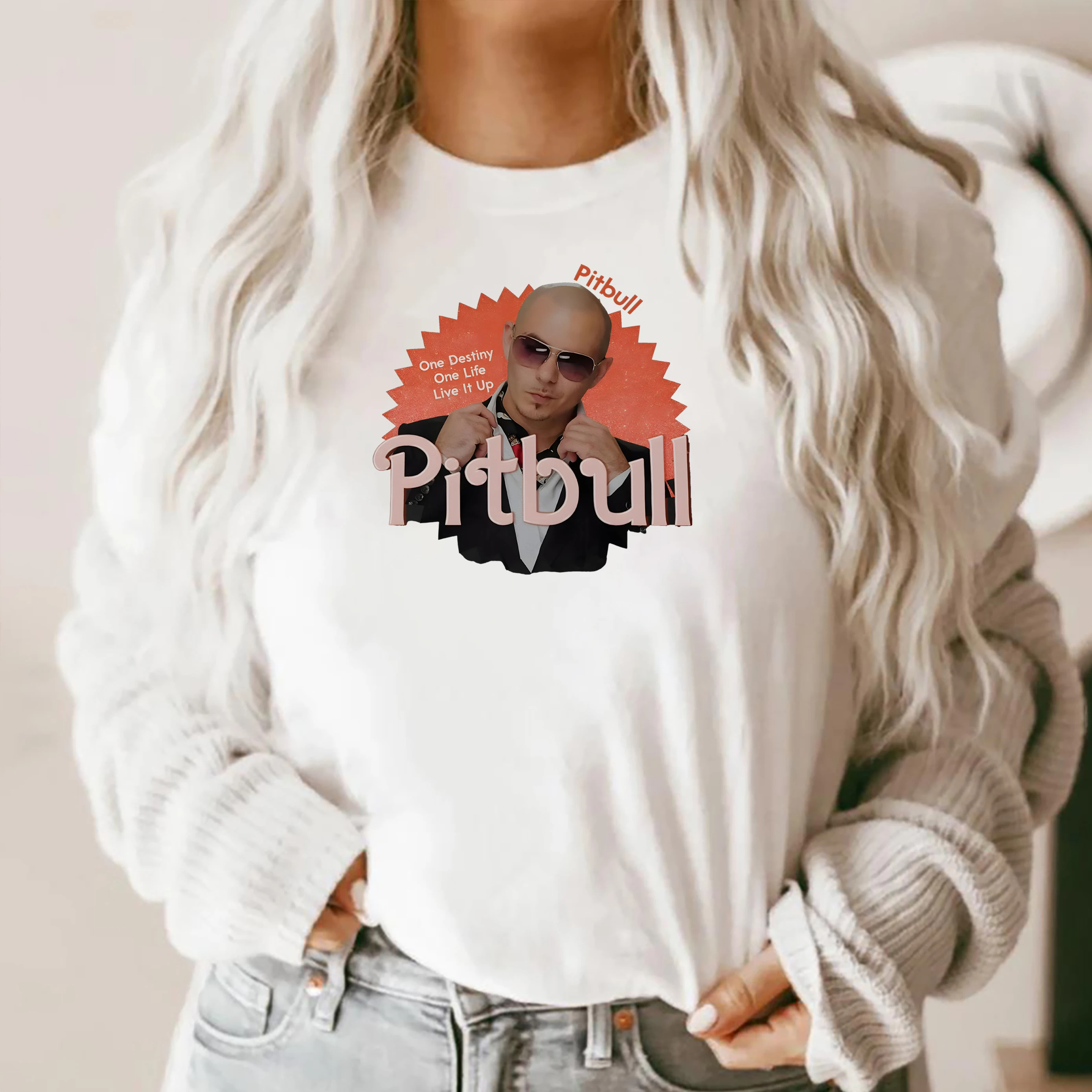 Pitbull Shirt Pitbull Rap Shirt Vintage mr. worldwide Shirt Pitbull Rapper Shirt Interesting singer unisex round neck shirt