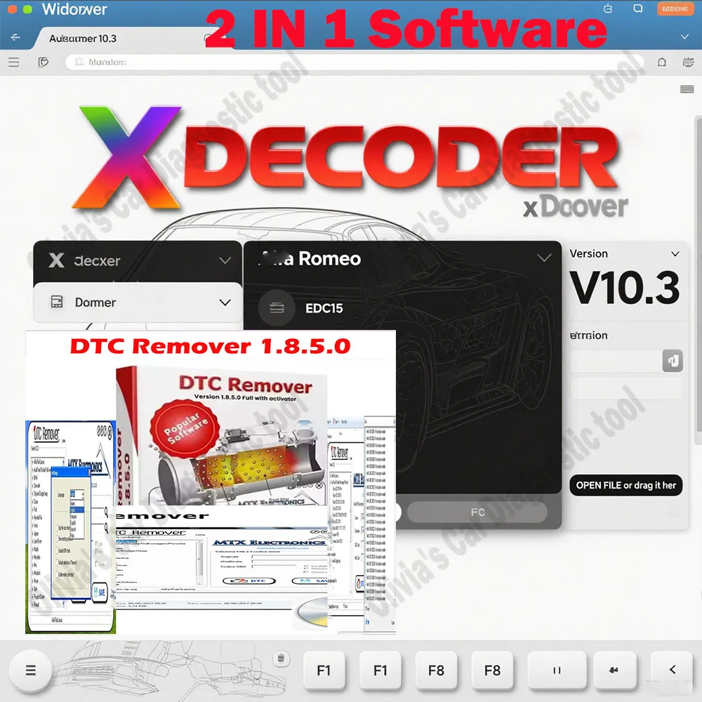 

Hot DTC Remover 1.8.5.0 OBD2 Scanner For KESS KTAG FGTECH With Keygen + 9 Extra ECU Tuning+ XDECODER V10.3 Car accessories Tools
