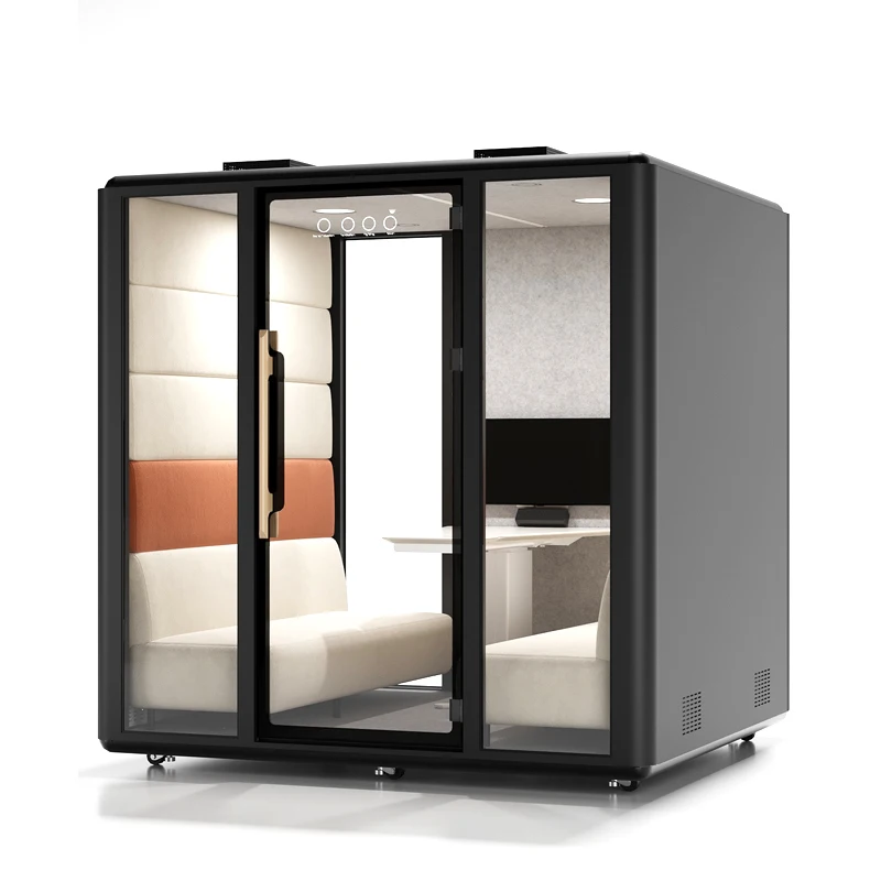 Modern Design Soundproof Office Booth for Telephone Pods with Customizable Desk Furniture