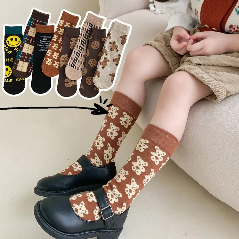 Boys And Girls Cotton Socks Casual Ribbed Knee High Baby Long Tube Socks Bootes Socks Children Leg Warmers Socken