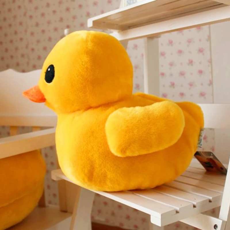 Mini muñecos de peluche de pato amarillo grande Kawaii, juguete de animales de peluche de dibujos animados suaves y bonitos, regalos de cumpleaños para niños y niñas