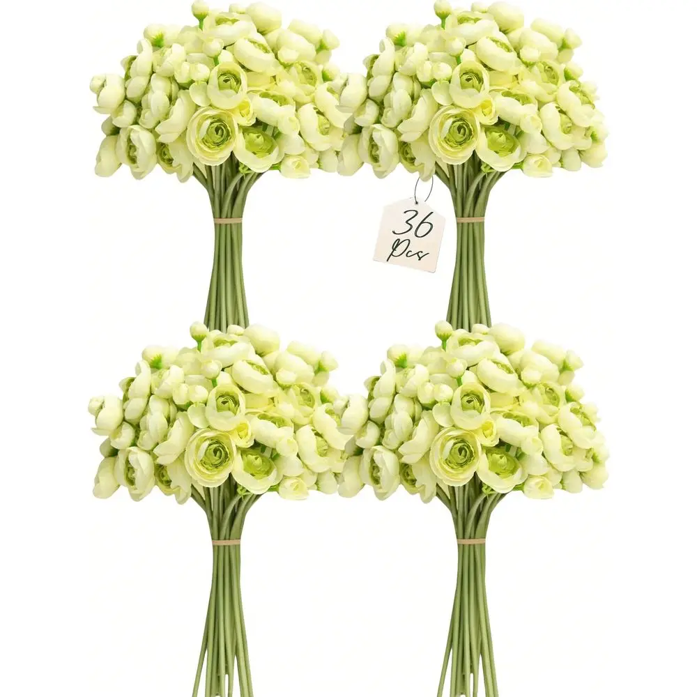 

Ranunculus Artificial Flower, Faux Silk Mini Ranunculus Flowers For DIY Bouquet, Bulk Fake Wedding Filler Flowers For Centerpie