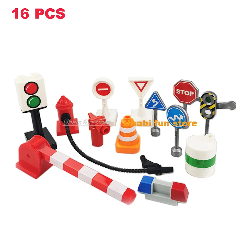 Spoorvervoer Groot formaat bouwstenen Creatieve spooraccessoires Monteer speelgoed voor kinderen Bakstenen Compatibele stadstreinset - afbeelding 1