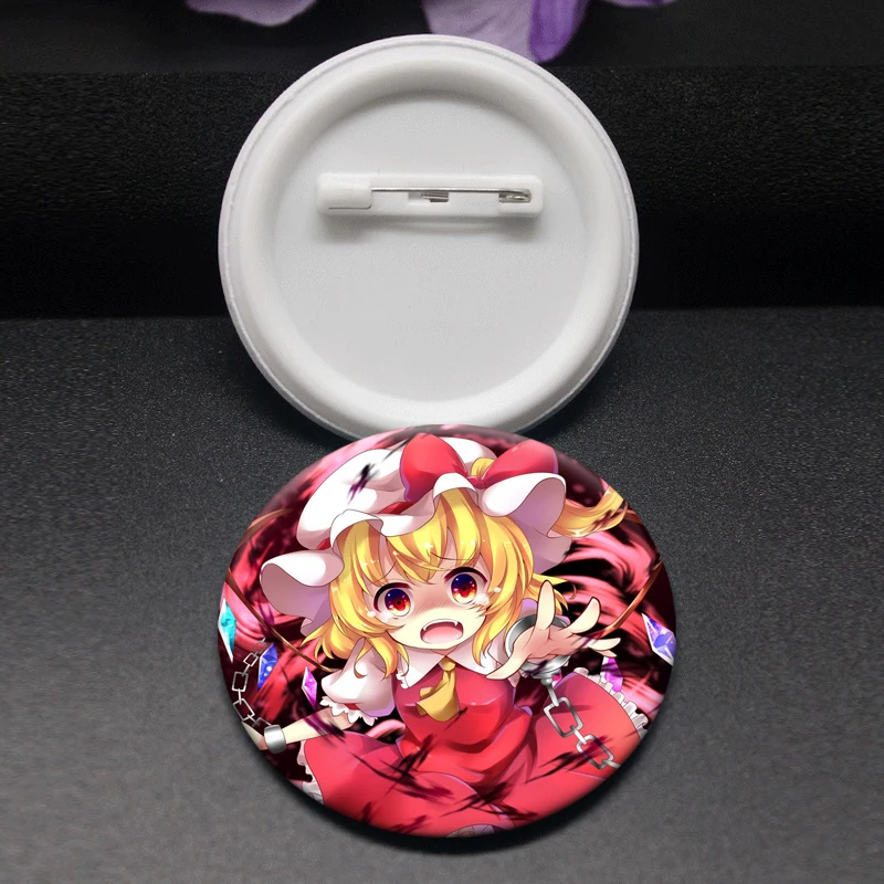 Anime Popular Game Touhou Project Brooches Round Handmade Lapel Pins Exquisite Cartoon Badge Backpack Jewelry Accessories Gift