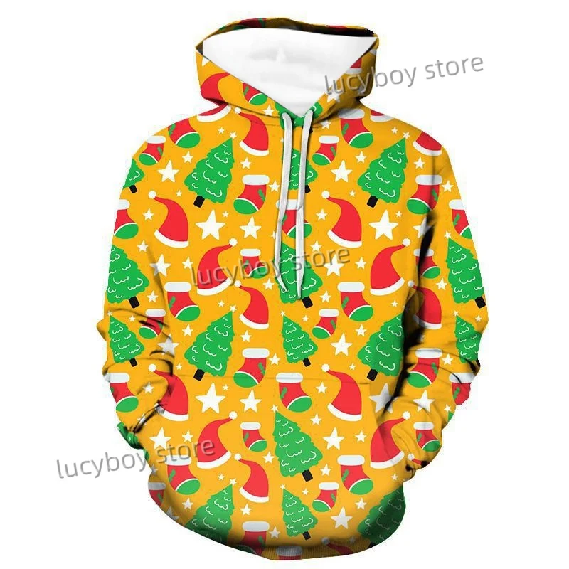 

Men Merry Christmas Santa Claus 3D Candy Hoodies Cartoon Christmas Gifts Sweatshirt For Man Pullovers Hoodies Men Clothing